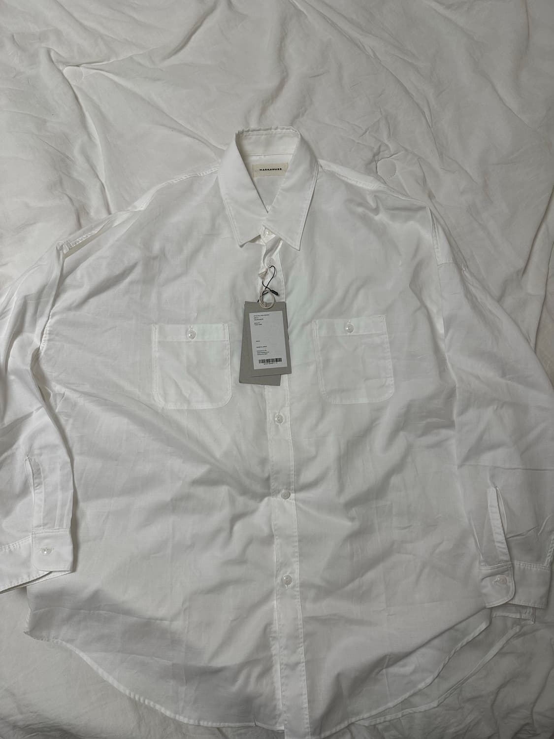 [4]마카웨어 markaware 텐트 셔츠 화이트 상품이미지3