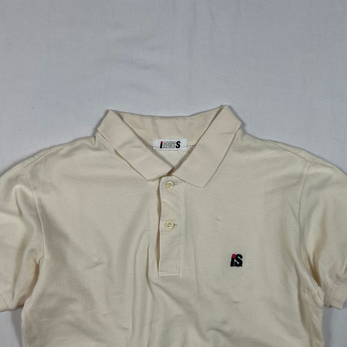 80‘s i.s. 이세이스포츠 issey sport 로고 반팔 피케셔츠 상품이미지2