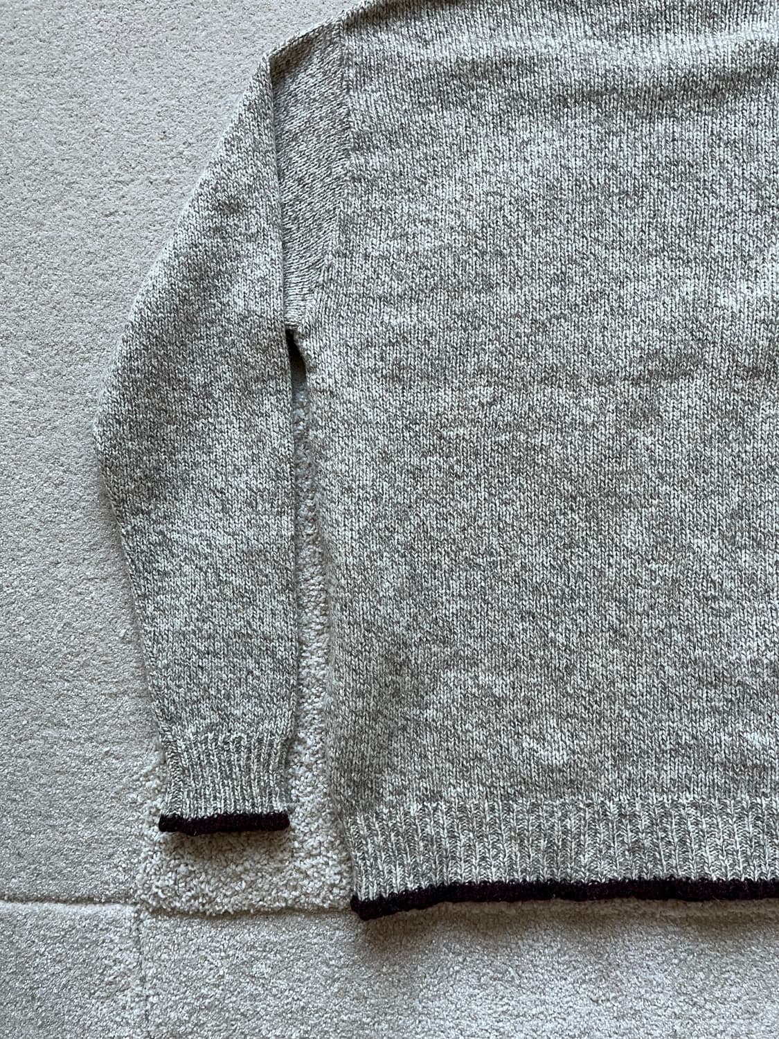 90s 엘엘빈 넥 배색 니트 (105) 상품이미지10