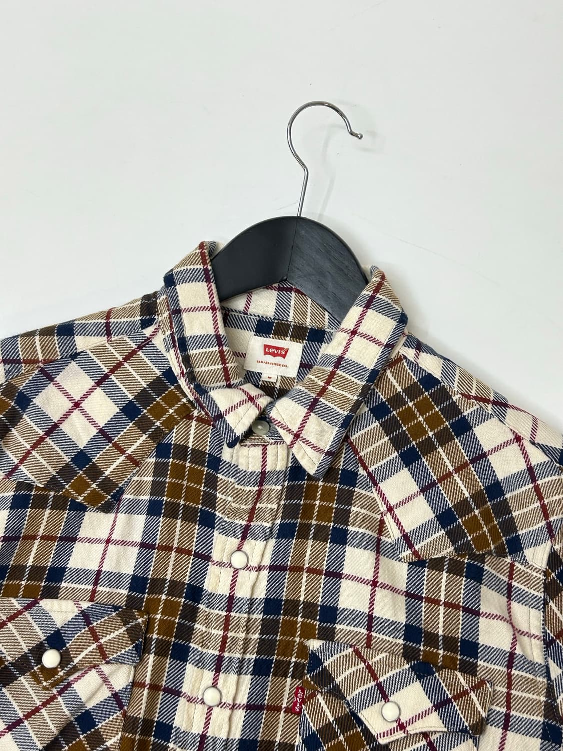 00s Levi's 리바이스 투포켓 웨스턴 체크 셔츠  상품이미지1