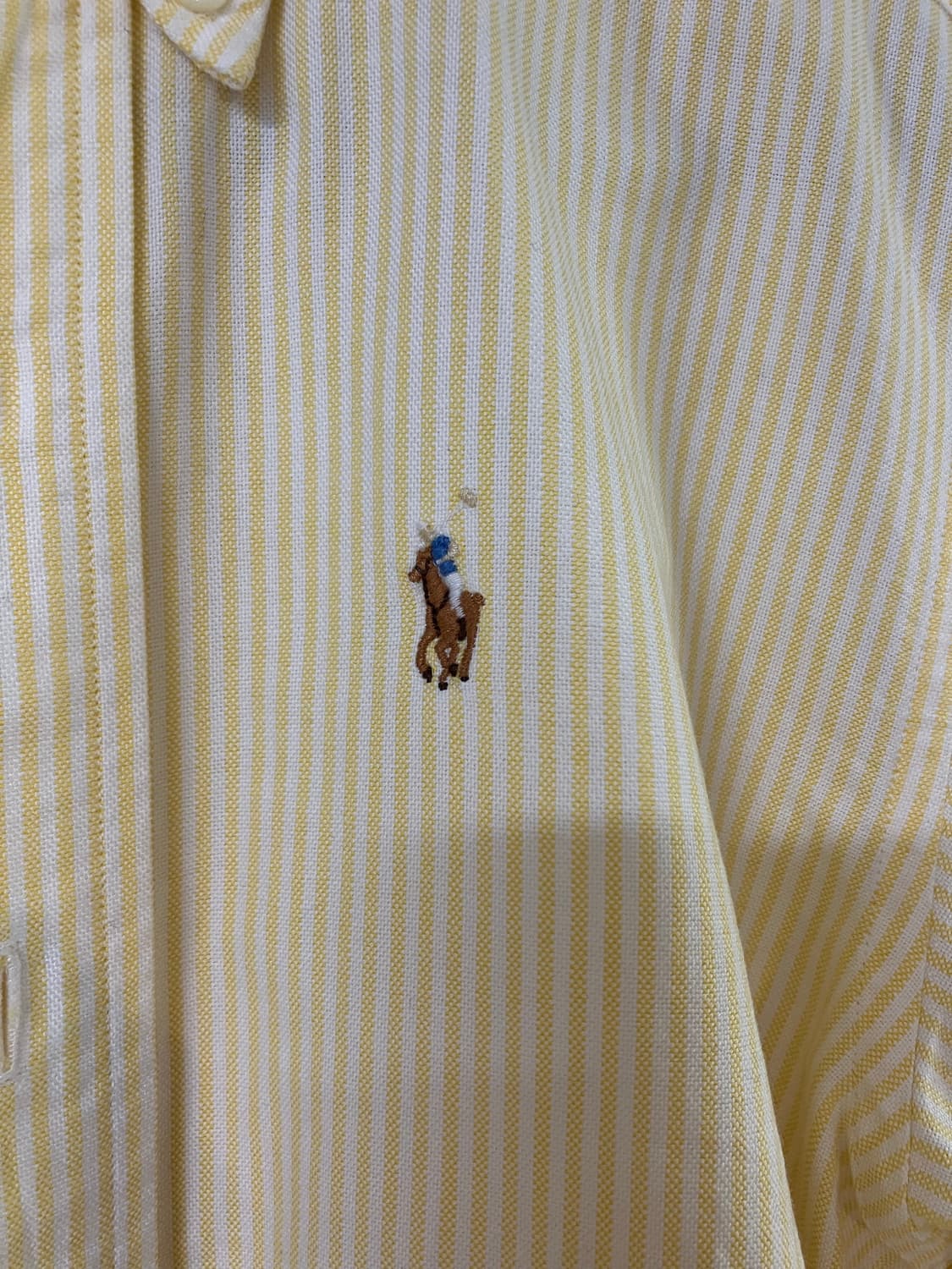 Ralph Lauren 옐로우 스트라이프 코튼 셔츠 상품이미지3