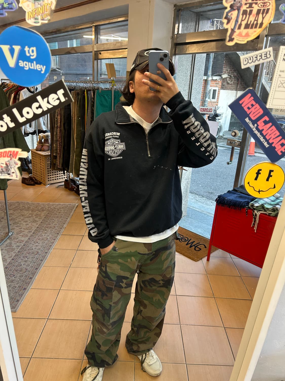 빈티지 할리데이비슨 하프집업 스웻셔츠 상품이미지6