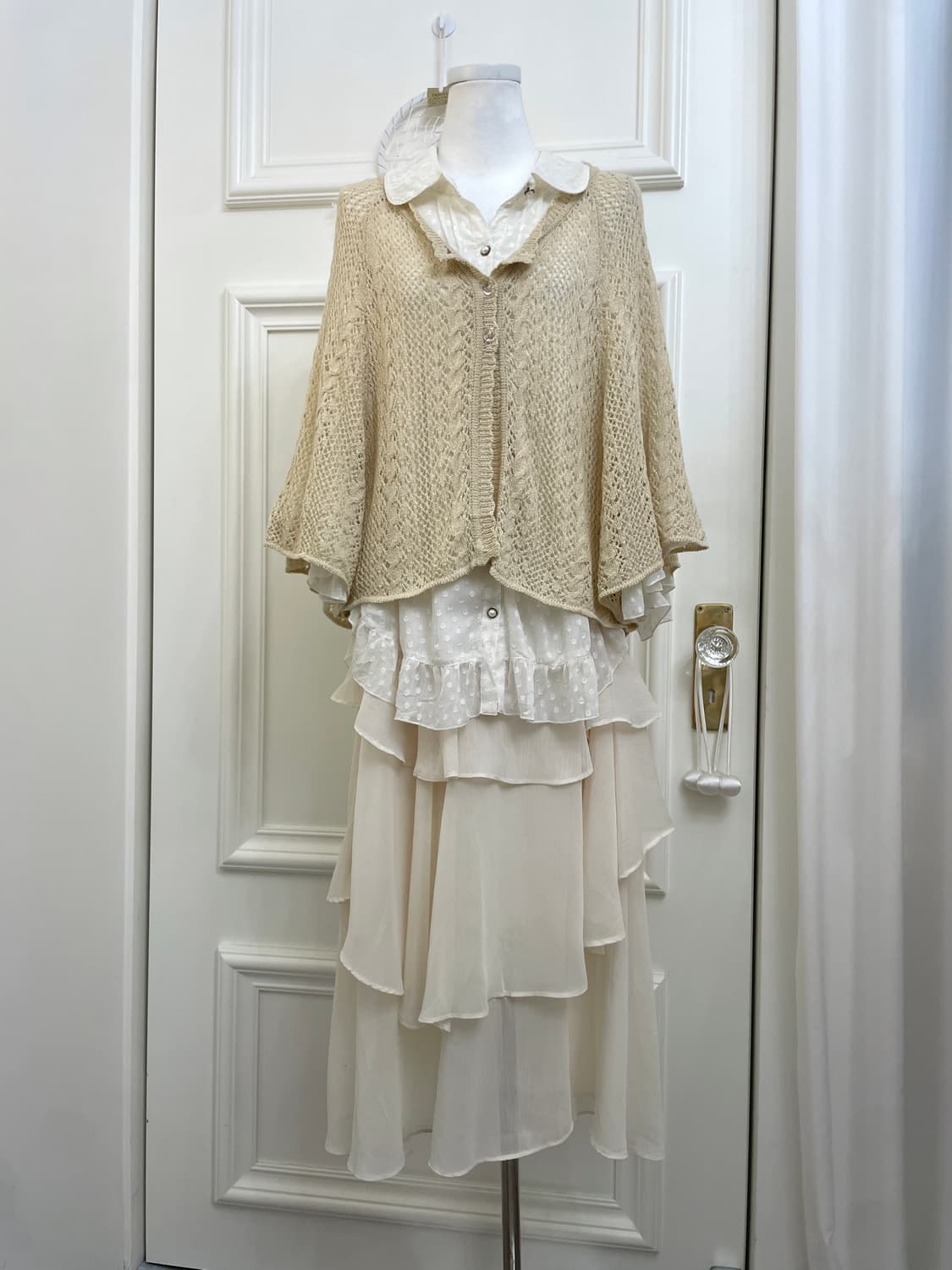 beige&ivory lace crochet layered fairy 3 상품이미지1