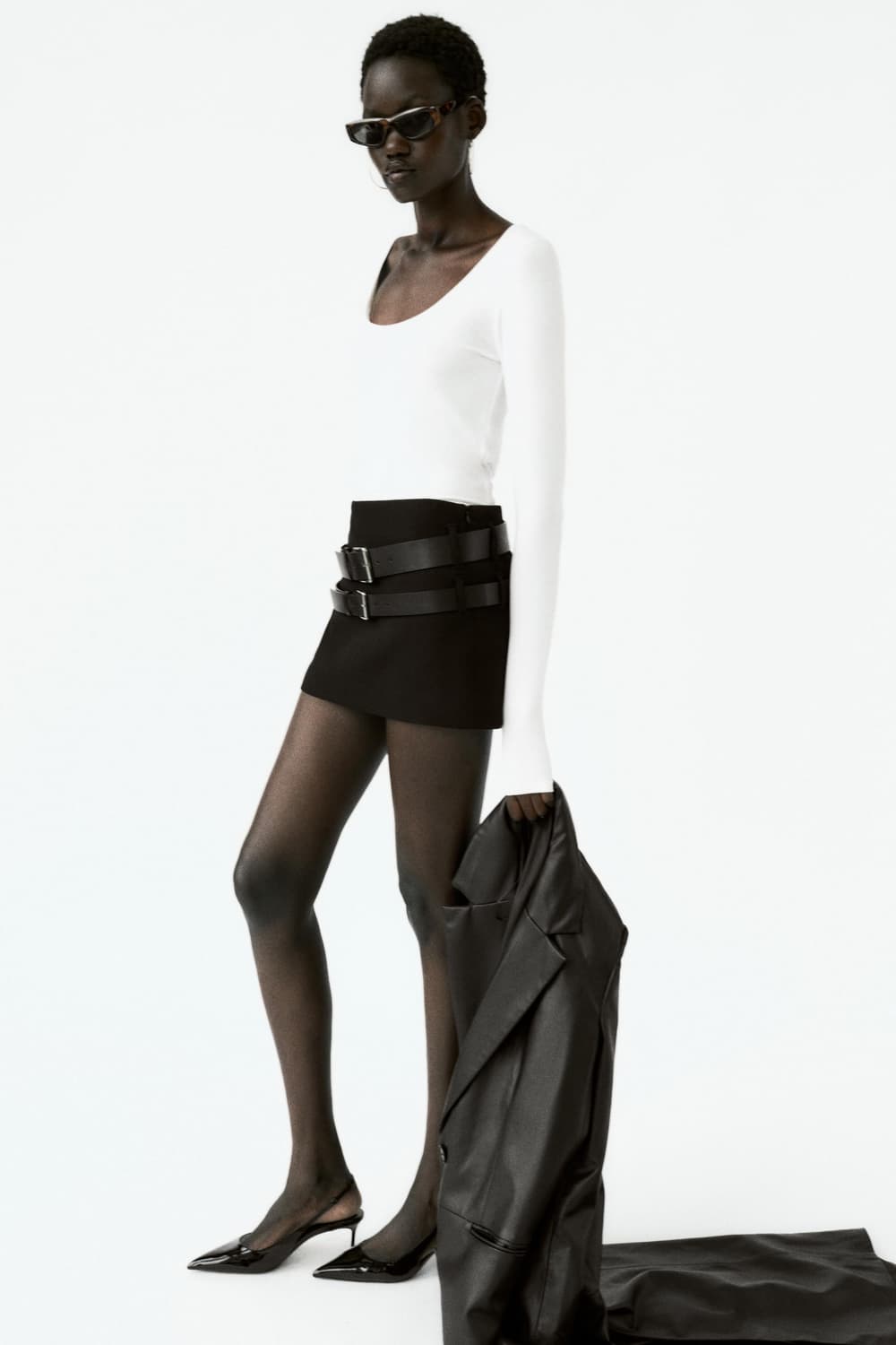 자라 벨티드 미니 스커트 s (새상품) 상품이미지3