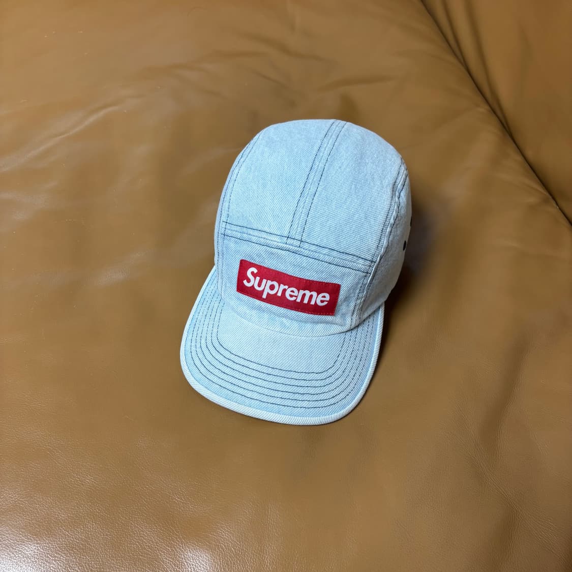 Supreme 슈프림 22fw 데님 캠프캡 모자 Washed Denim 상품이미지1