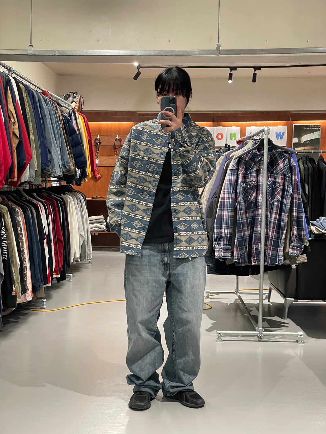 카베라스 나바호 아즈텍 패턴 셔츠   상품이미지2