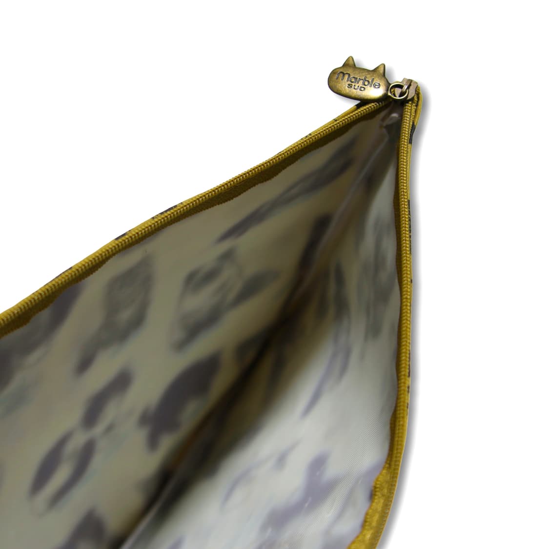 Mustard Cat Print pouch 상품이미지4