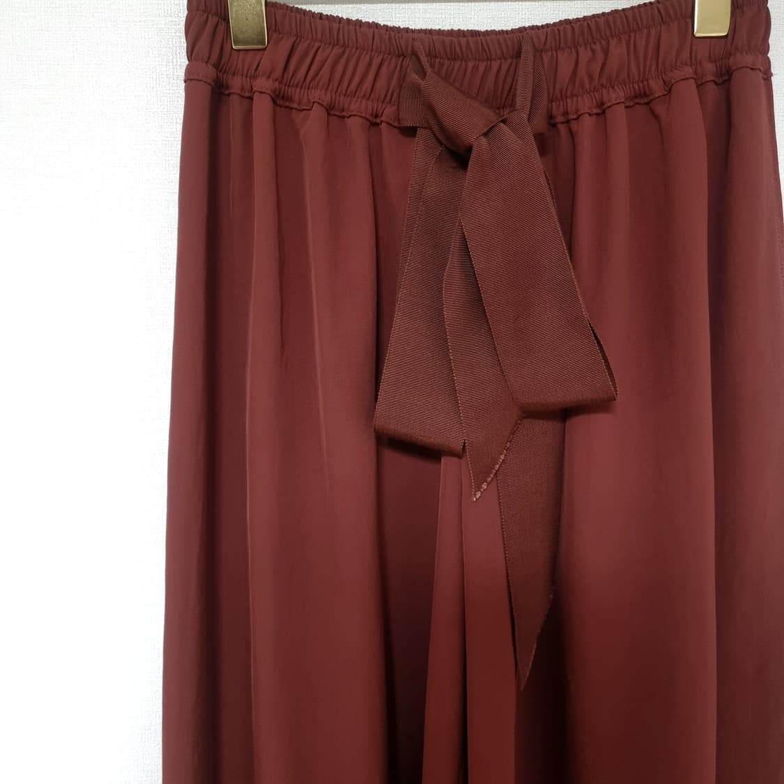 랑방컬렉션 리본타이 와이드 밴딩 팬츠 (55) 상태최상 상품이미지3