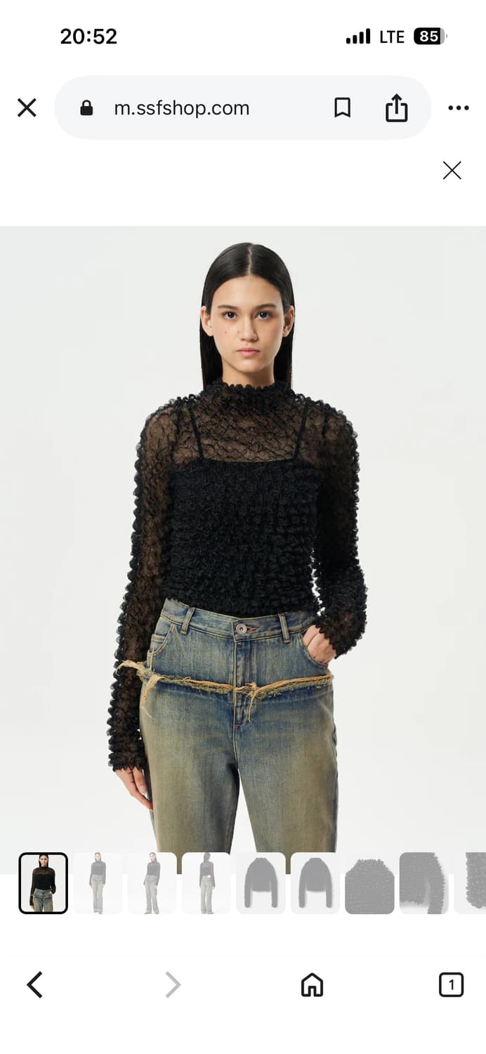 LEINWANDE POOPOKO 블랙 탑  상품이미지6