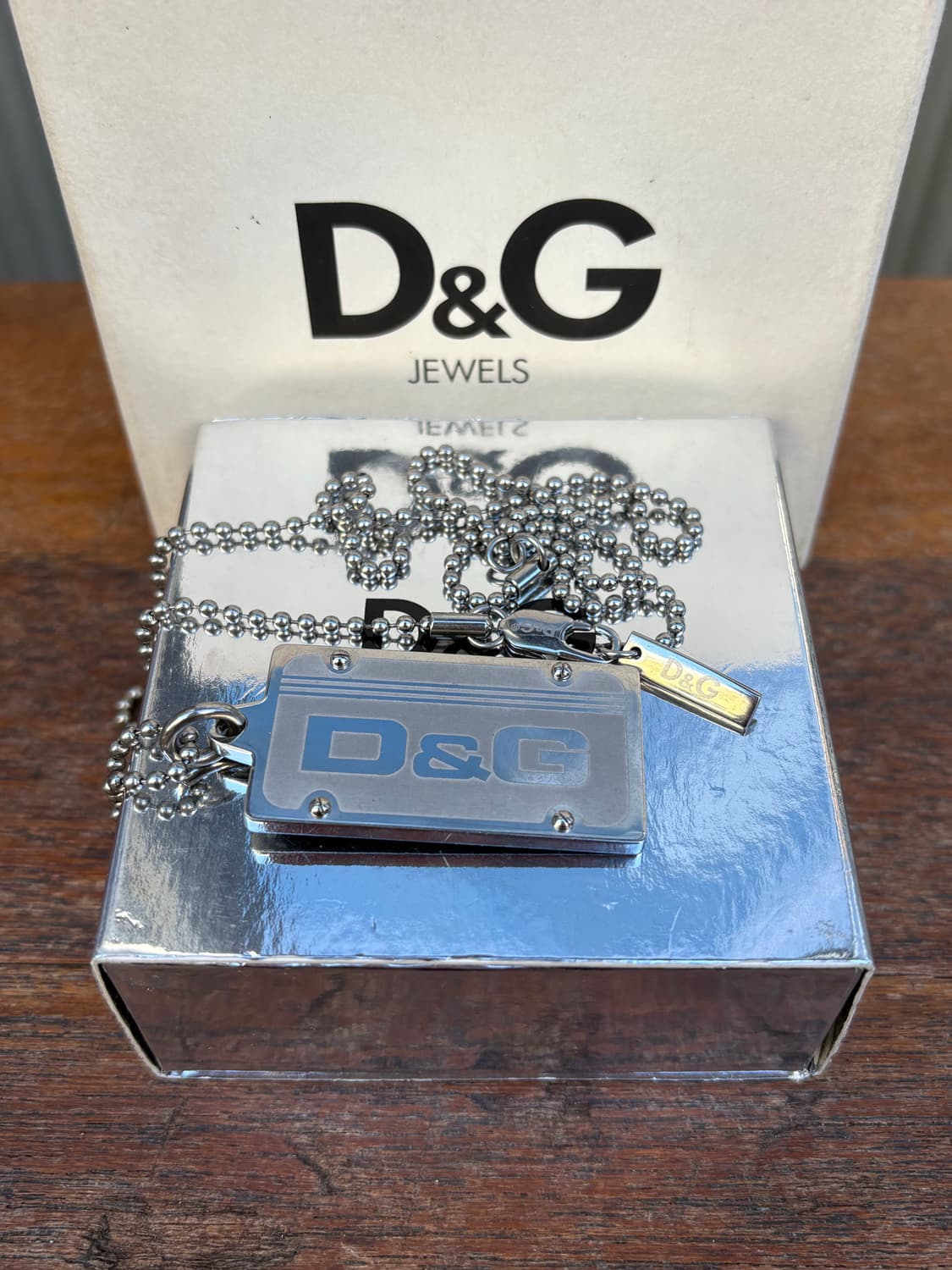 돌체앤가바나 도그태그 실버 목걸이 y2k 상품이미지5