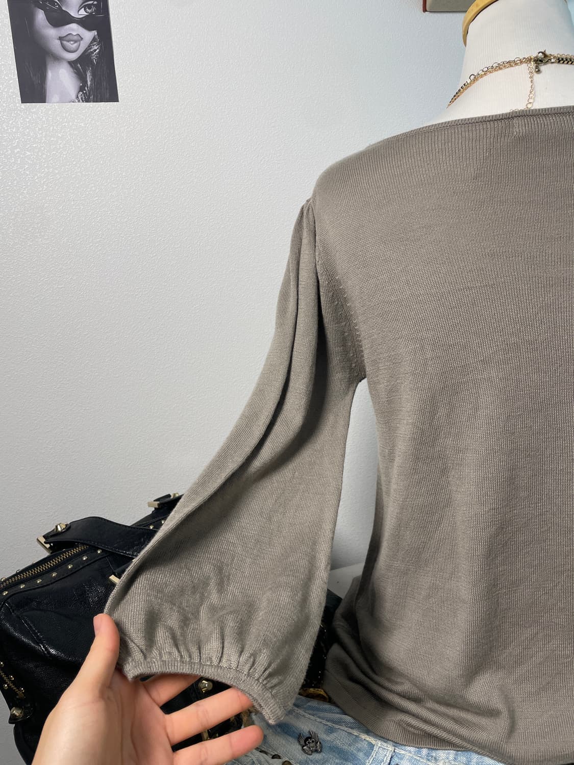 빈티지 베이비돌핏 꽈배기 니트 상품이미지6