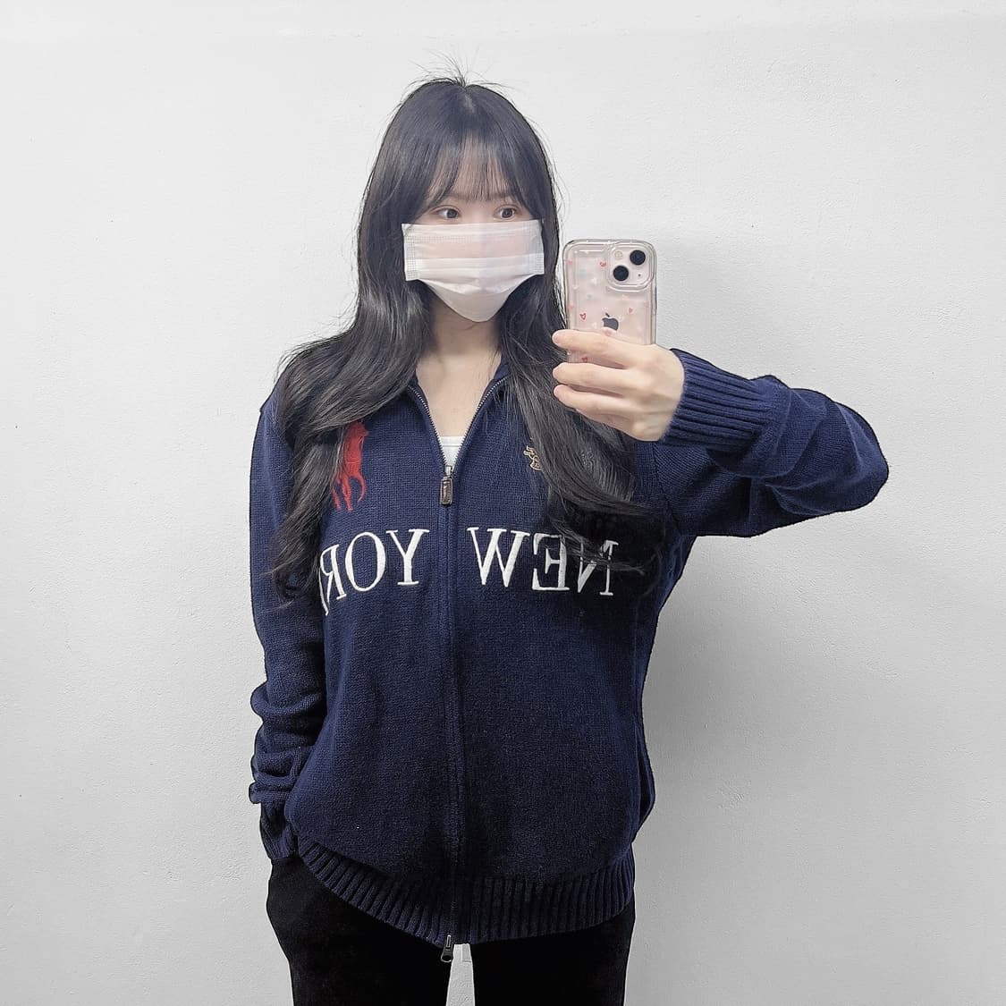 폴로 랄프로렌 치프키프 빅포니 뉴욕 니트 집업 네이비 상품이미지1