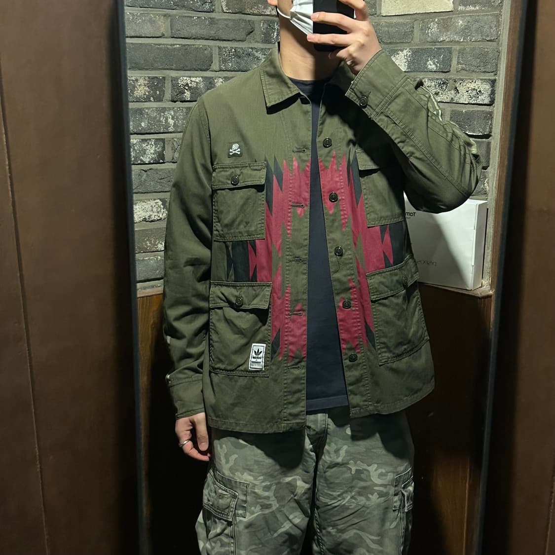 XL) 아디다스 x 네이버후드 나바호 밀리터리 셔츠 자켓 상품이미지9