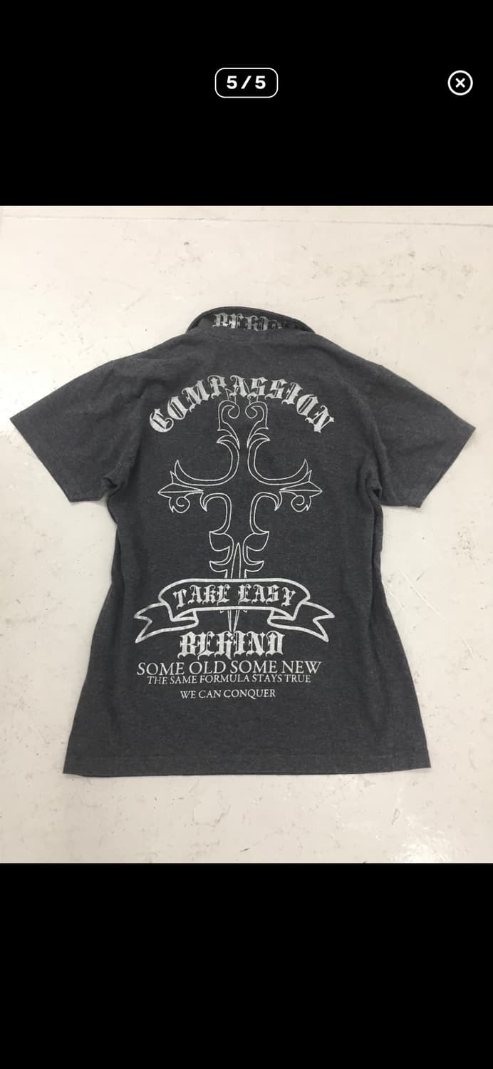 빈티지 카라넥 프린팅 티셔츠 상품이미지2