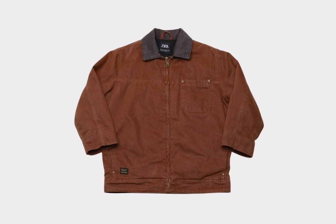 [여성 S~M] 자라 캔버스 워크자켓 (팔기장 수선) 상품이미지1