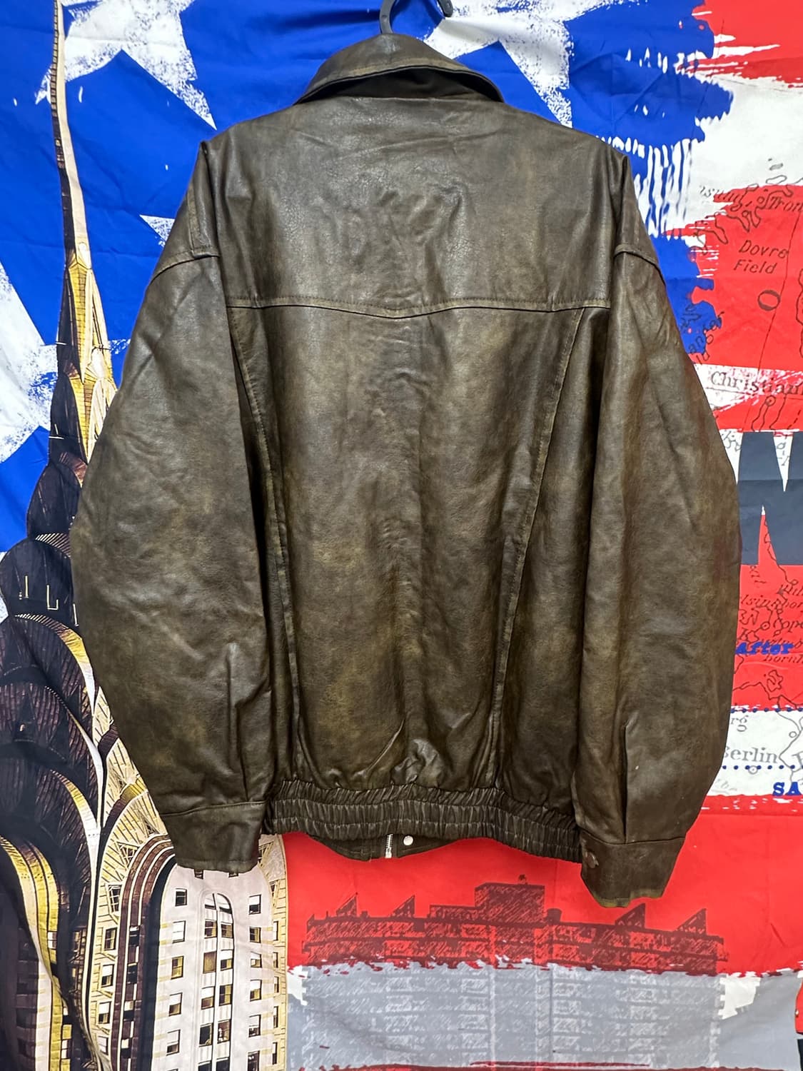 빈티지 오버핏 가죽자켓 XXL 110 상품이미지5