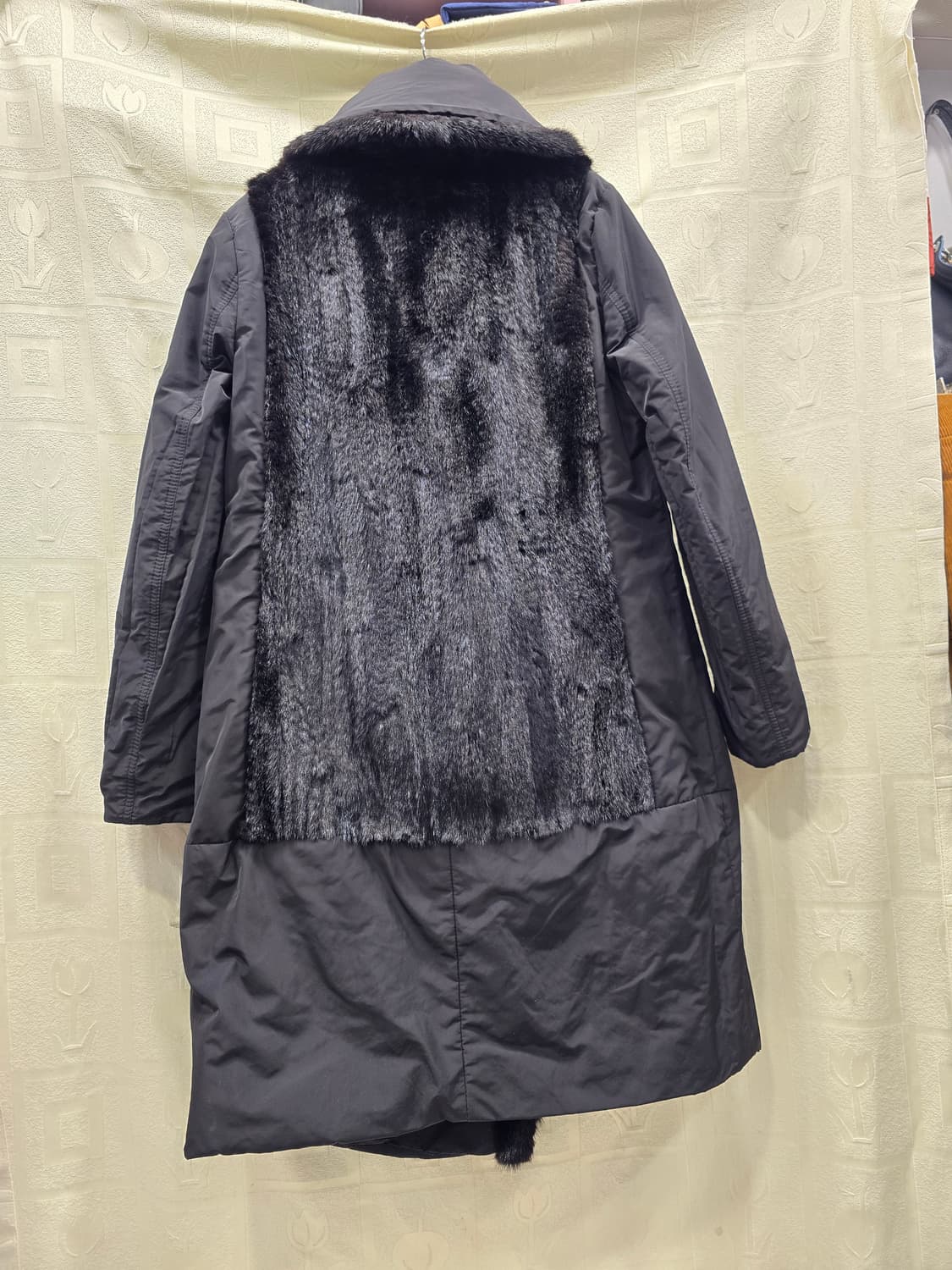 요하넥스 johanex 양면 블랙 밍크 롱 코트 94(66) 상품이미지5