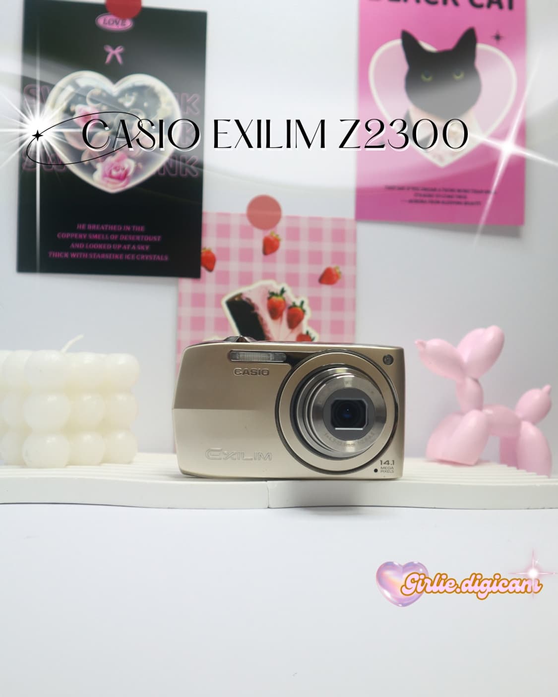 르세라핌+아일릿!) 카시오 엑슬림 EX-Z2300 골드 상품이미지1