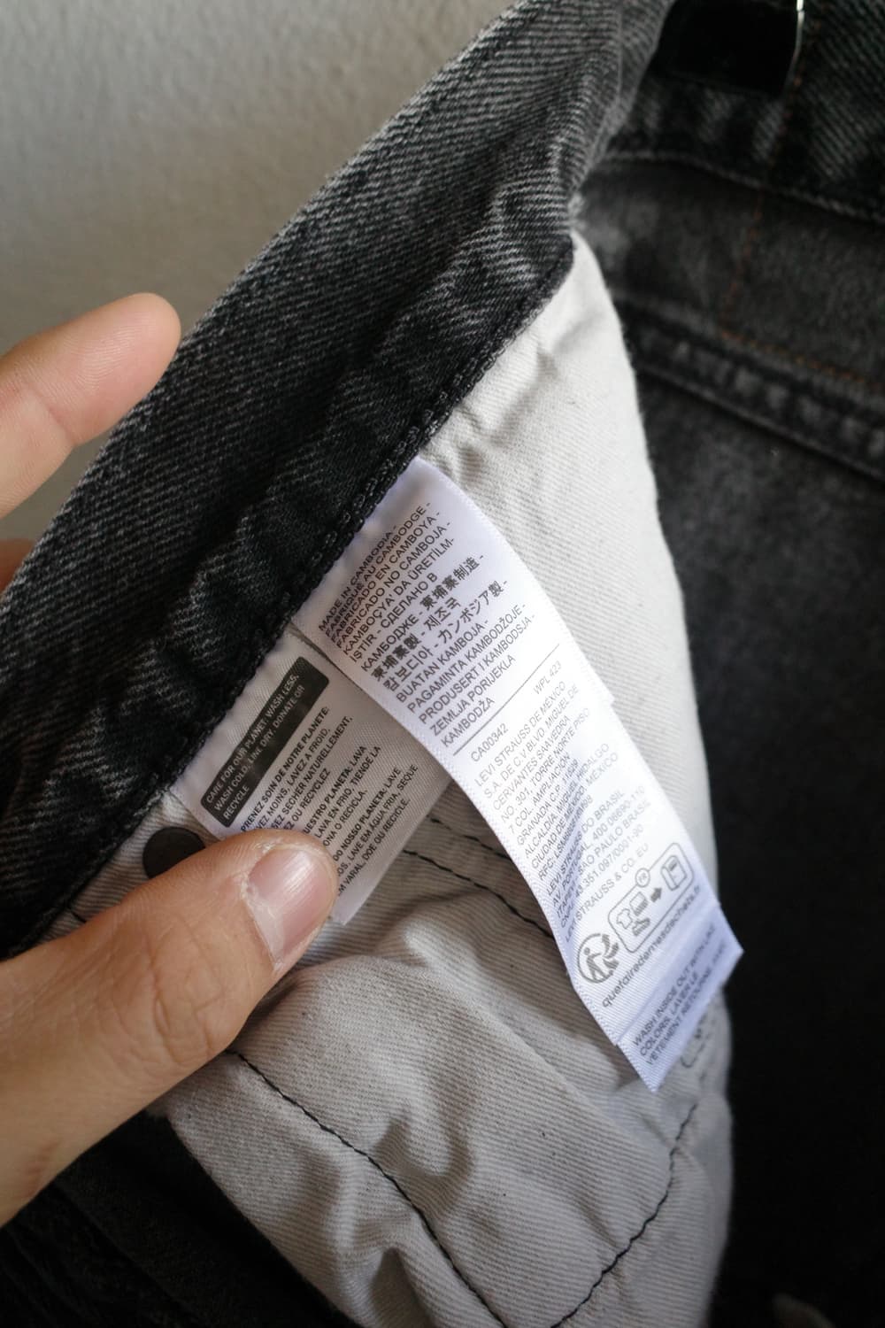 리바이스 프리미엄 568 블랙 데님 팬츠 상품이미지10