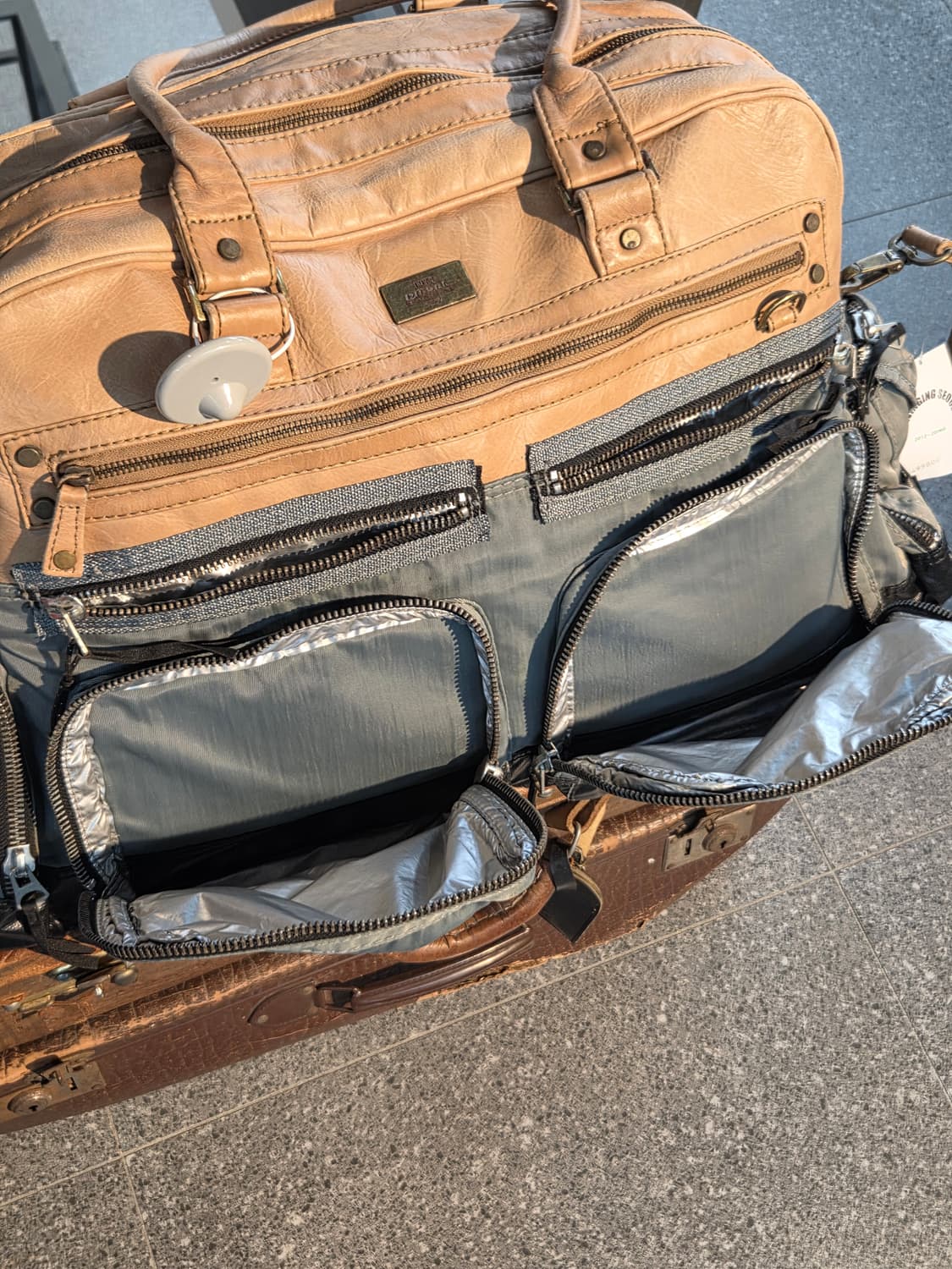 Diesel 디젤 베이지 그레이 빅 토트백 상품이미지8