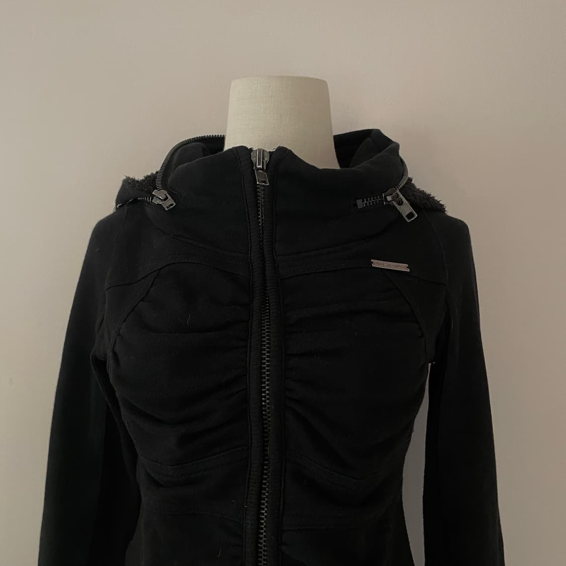 빈티지 후드집업 큐빅 후드집업 공겜여주 y2k 후드집업 셔링 후드집업 상품이미지4