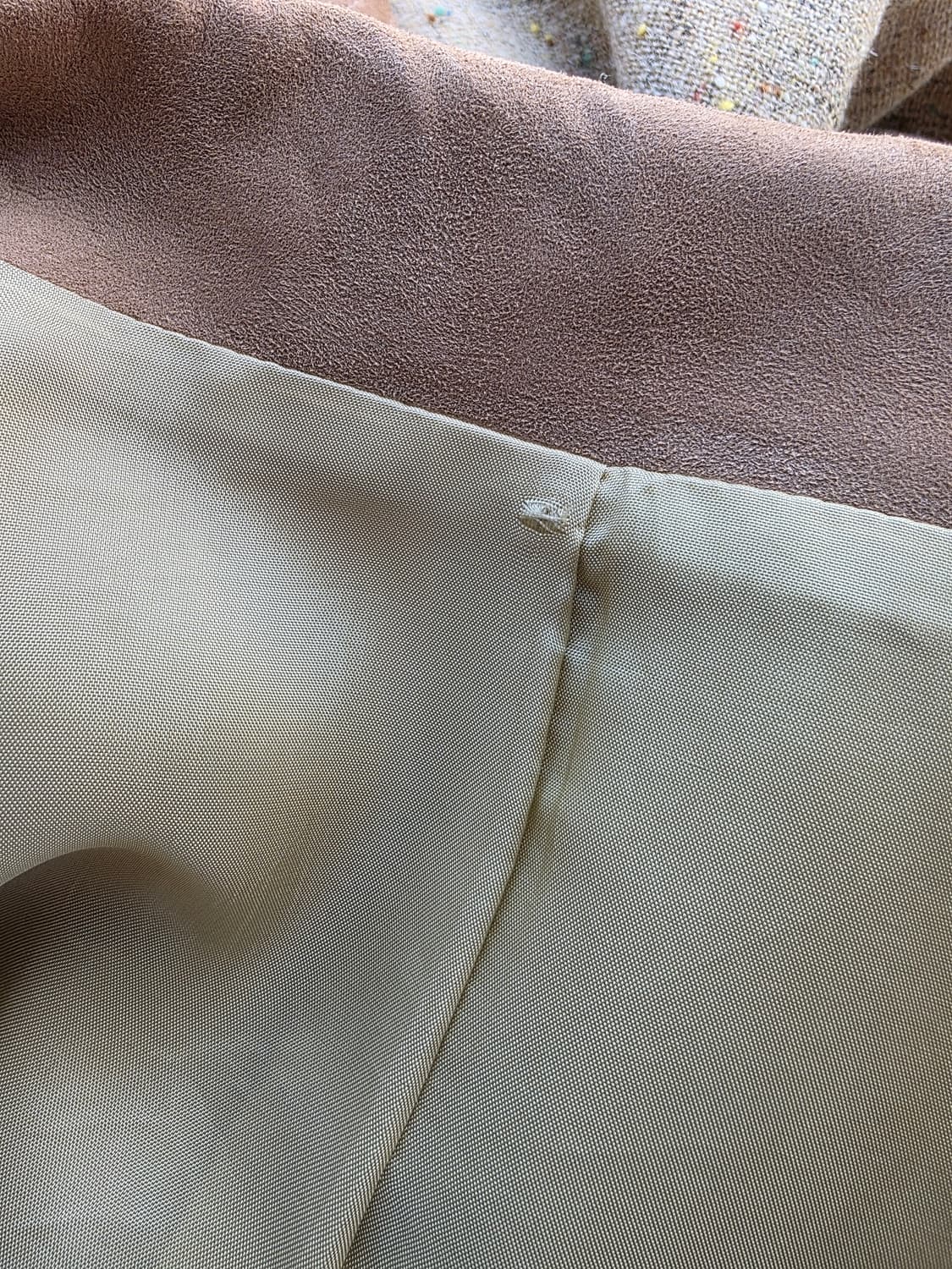 스웨이드 가죽 배색 보카시 트위드 셋업 상품이미지7