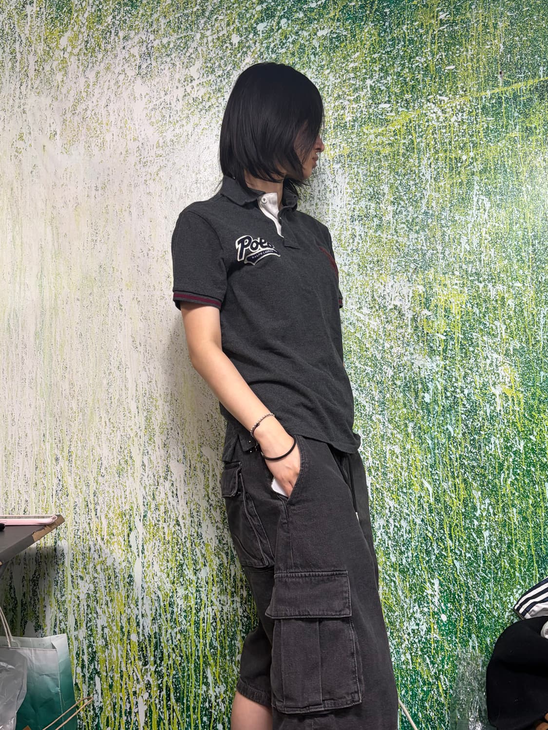 폴로 빅포니 치프키프 차콜 반팔 카라 티셔츠 M 상품이미지5