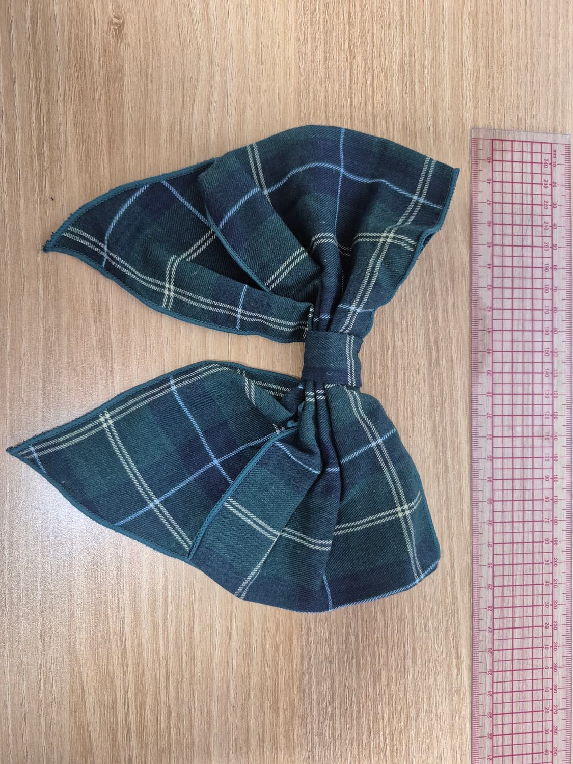 리즈리사 체크무늬 리본브로치 딥그린칼라 상품이미지1