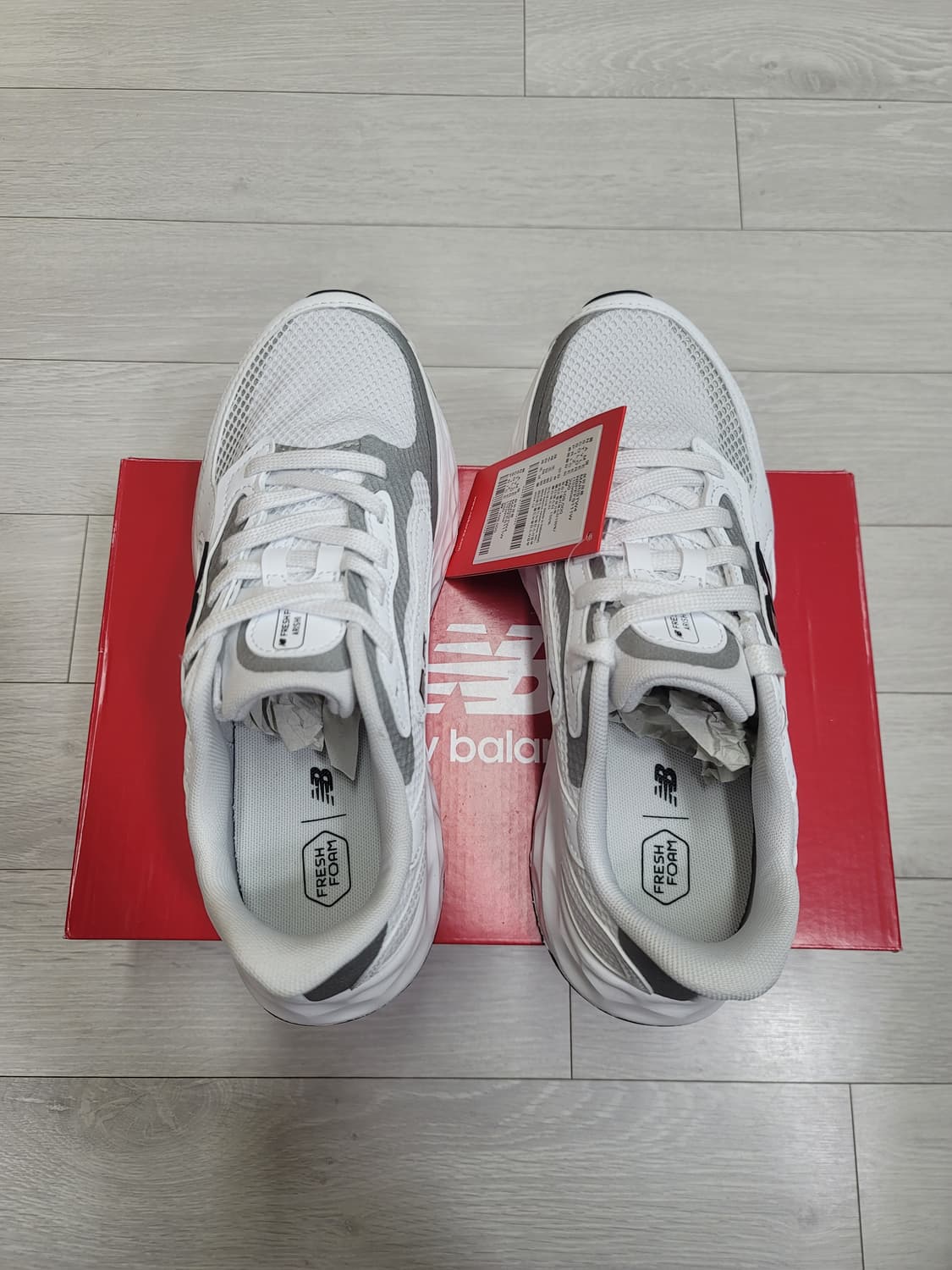 (250)뉴발란스 프레쉬 폼 아리시 럭스 v4 화이트-2E 와이드[대전] 상품이미지7