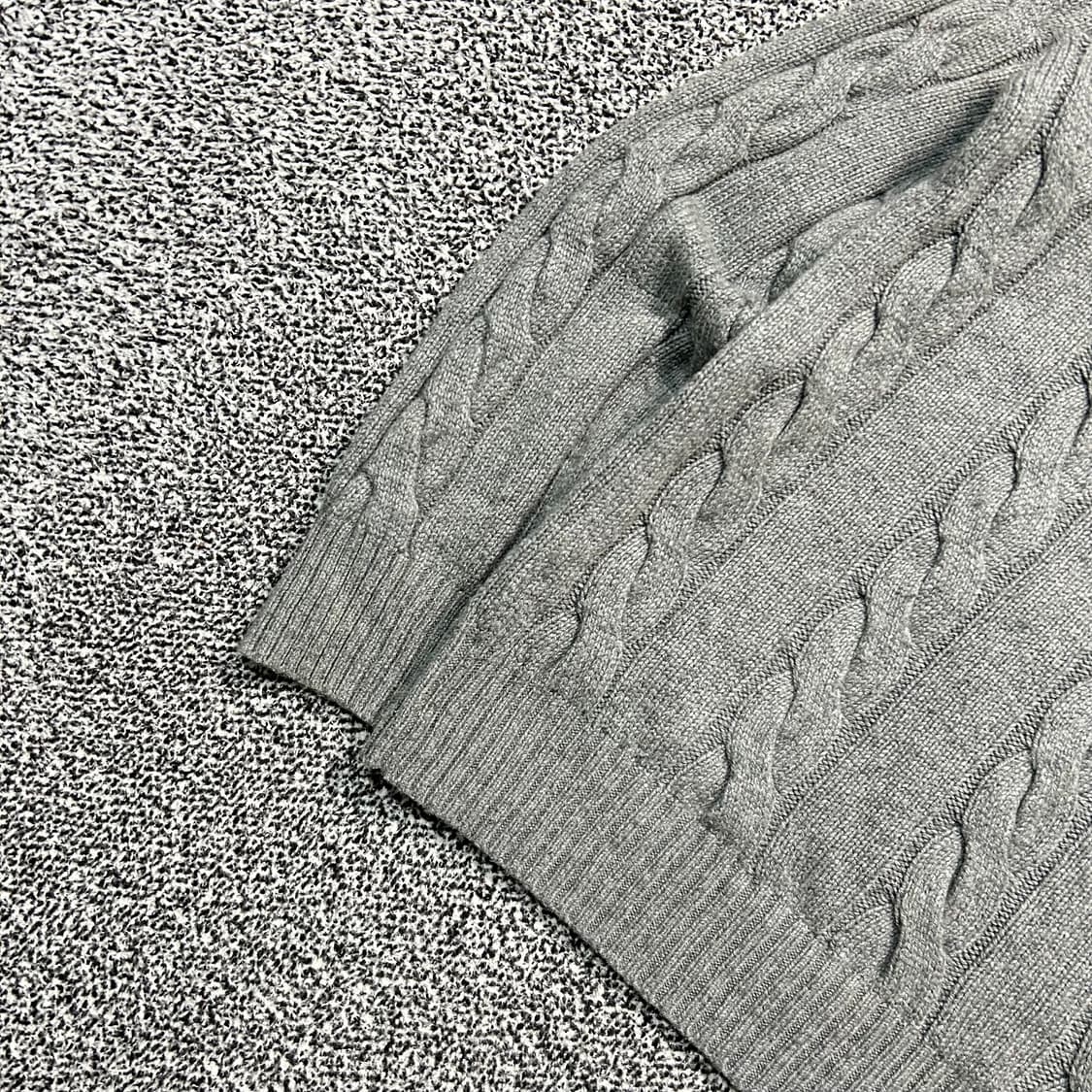 폴로 랄프로렌 그레이 버튼 케이블 니트 상품이미지3