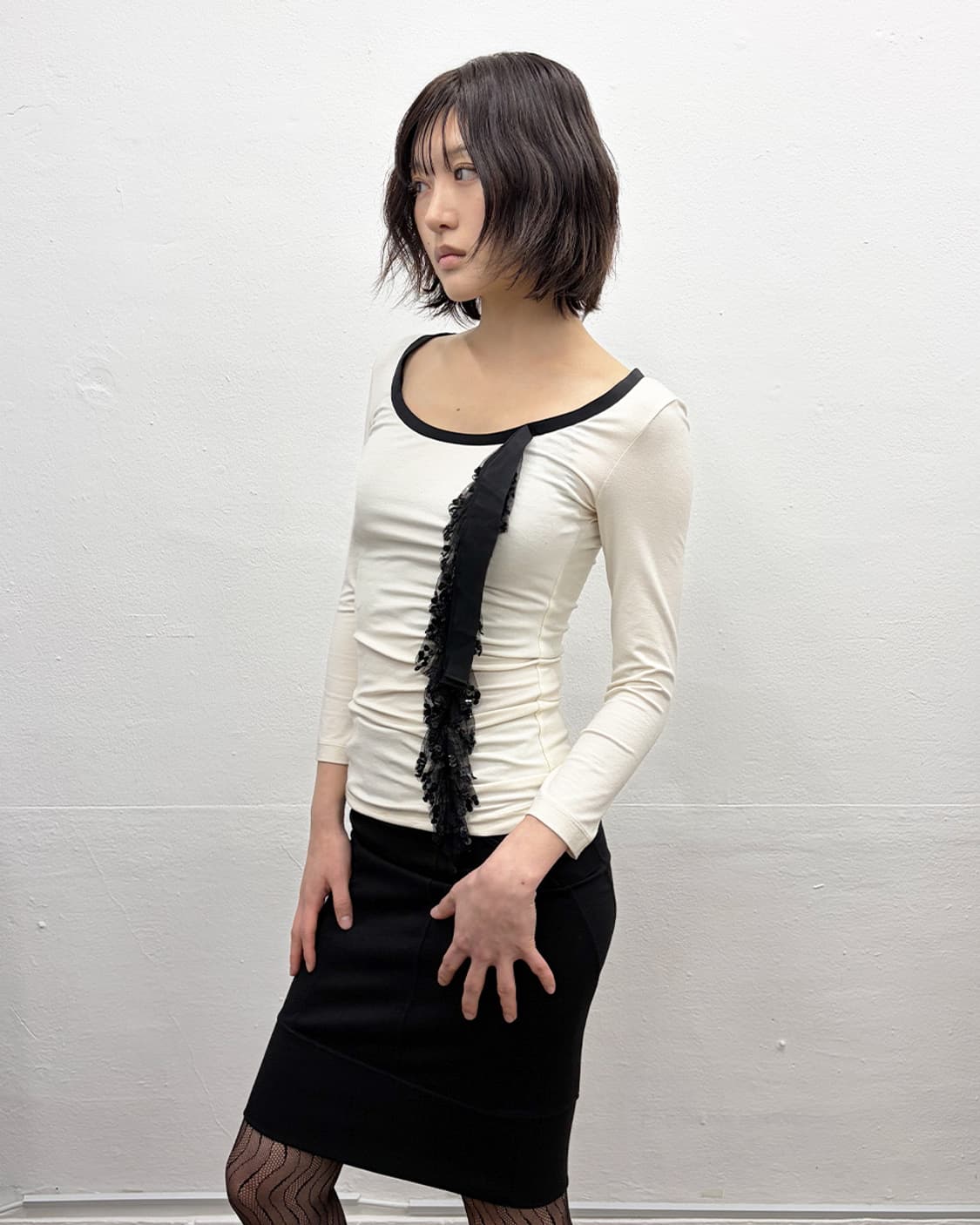 알베르타 페레티 세퀸 트리밍 롱슬리브 상품이미지3