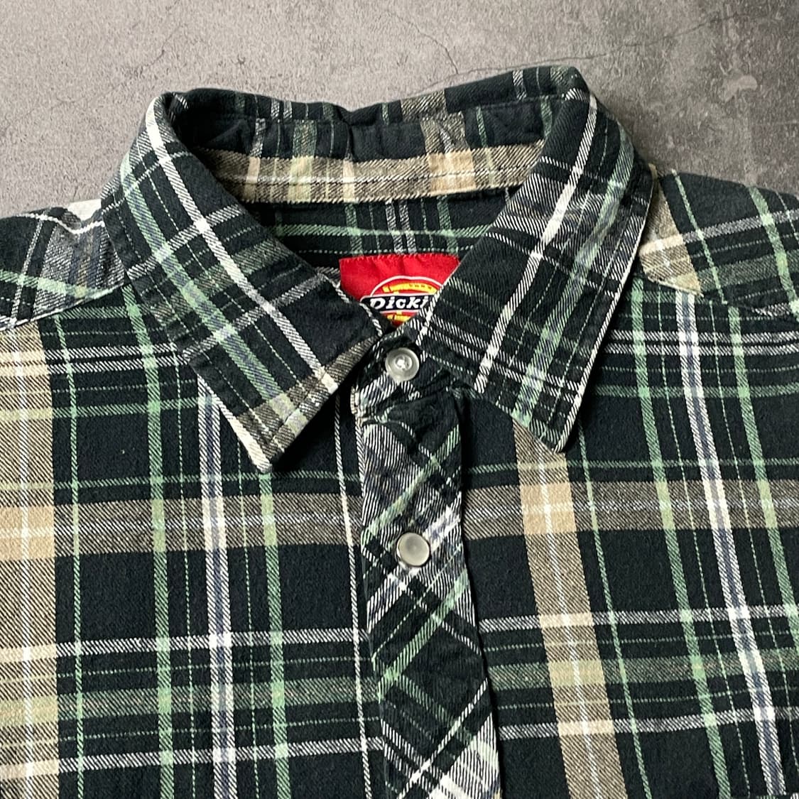 DICKIES 디키즈 빈티지 그린 체크 코튼 셔츠 A00807 상품이미지2