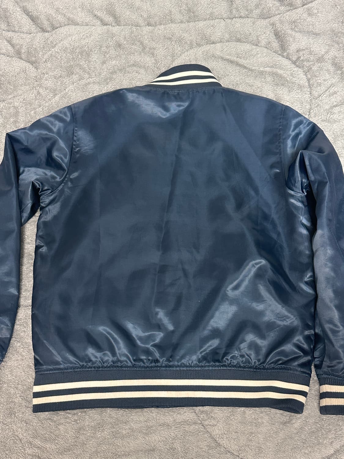 마제스틱 바시티자켓 야구점퍼 네이비 M 상품이미지2