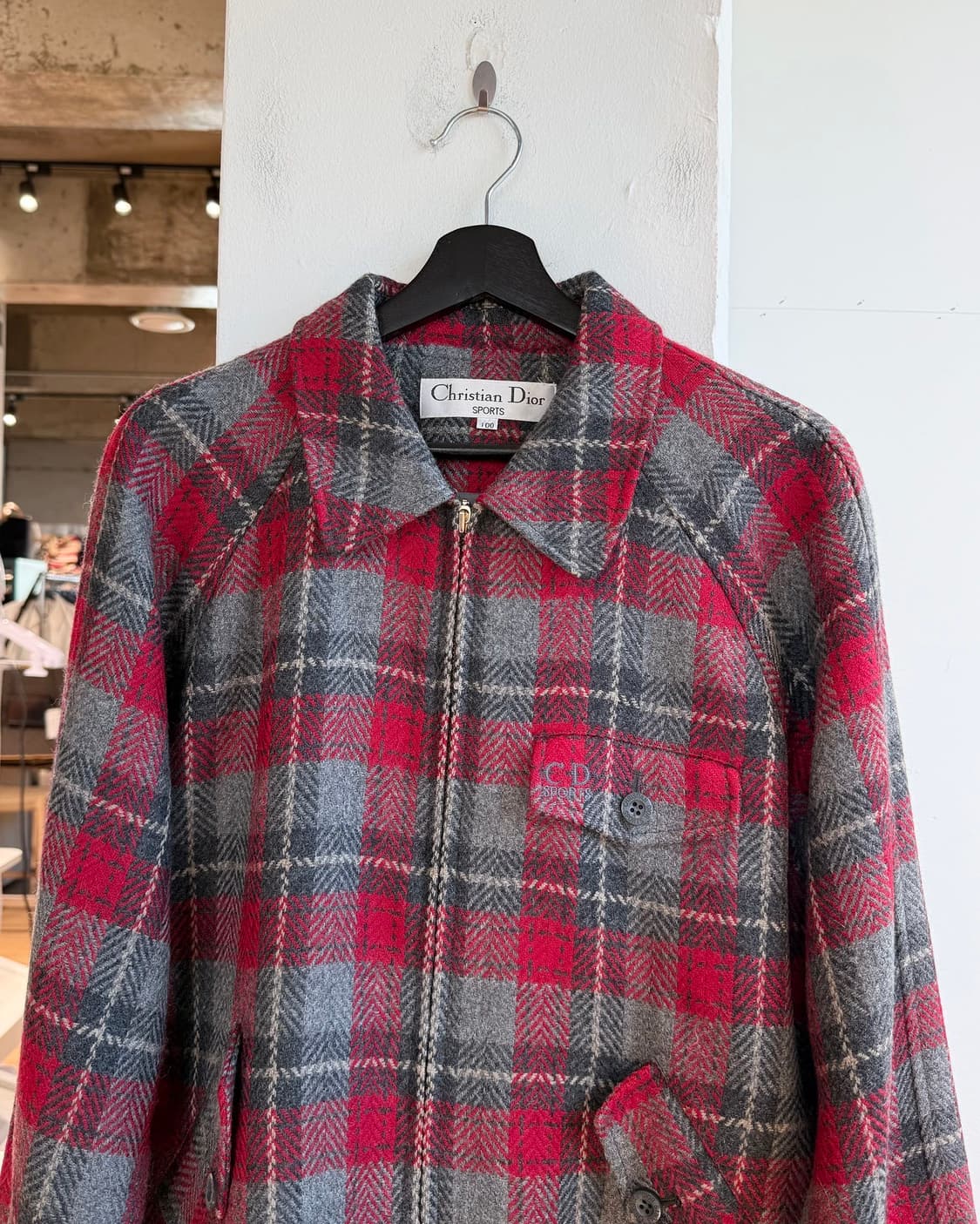 크리스찬 디올 스포츠 90s 타탄체크 카라넥 자켓  상품이미지3