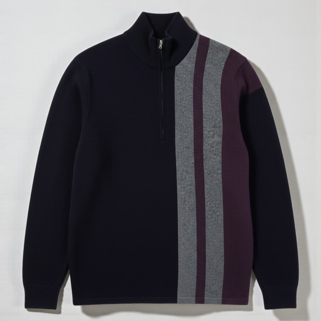 100)TSE 캐시미어100% 반집업 니트 상품이미지1