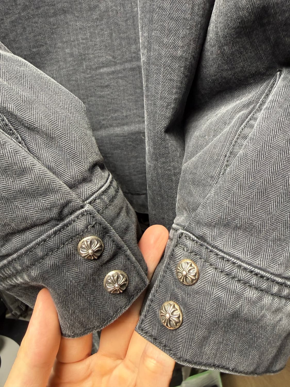 [L] 크롬하츠 워크독 자켓 블랙 헤링본 내피Ver 상품이미지5