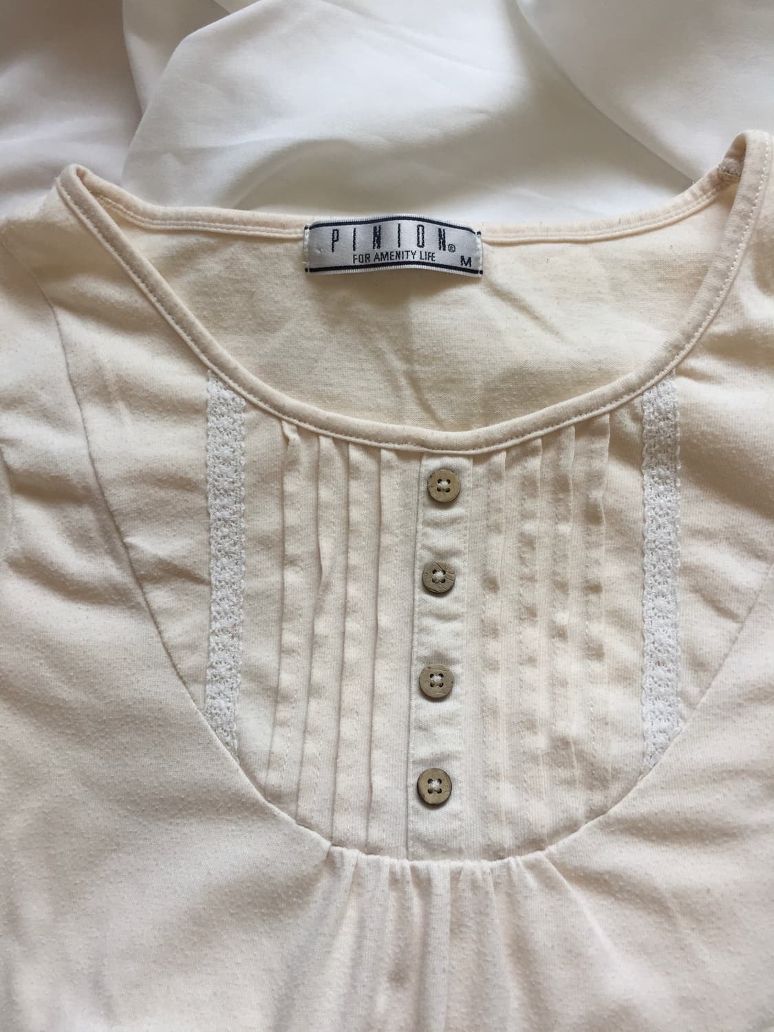 모리걸 단추 레이스 탑 상품이미지2