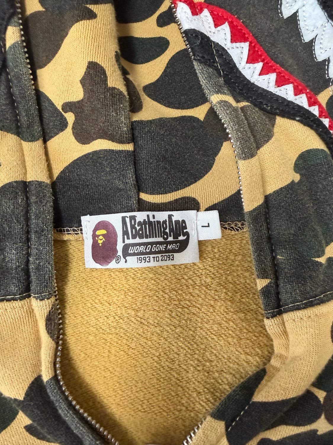 베이프 후드집업 황계 샤크 후드 디자인 상품이미지3