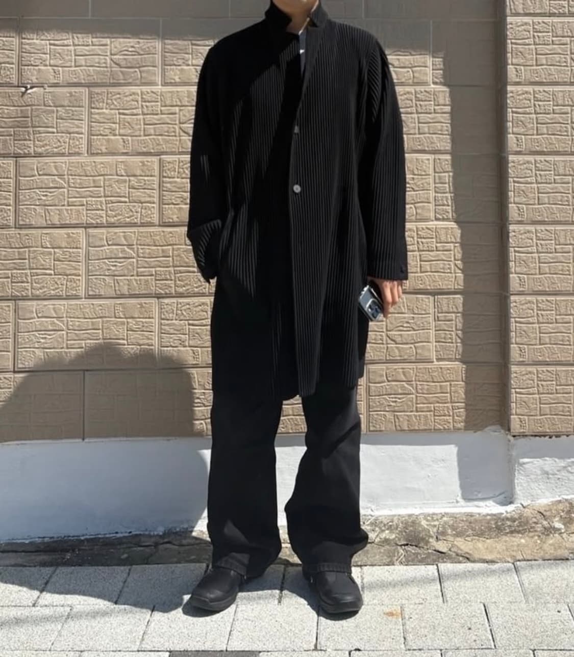 옴므플리세 JD402 블랙 [3]롱자켓 (하프 코트) 상품이미지3