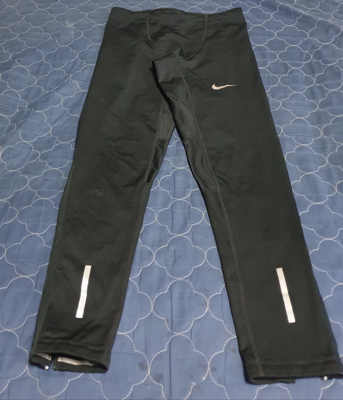 나이키 드라이핏 파워 테크 밑단집업 타이즈 블랙 (M) 상품이미지2