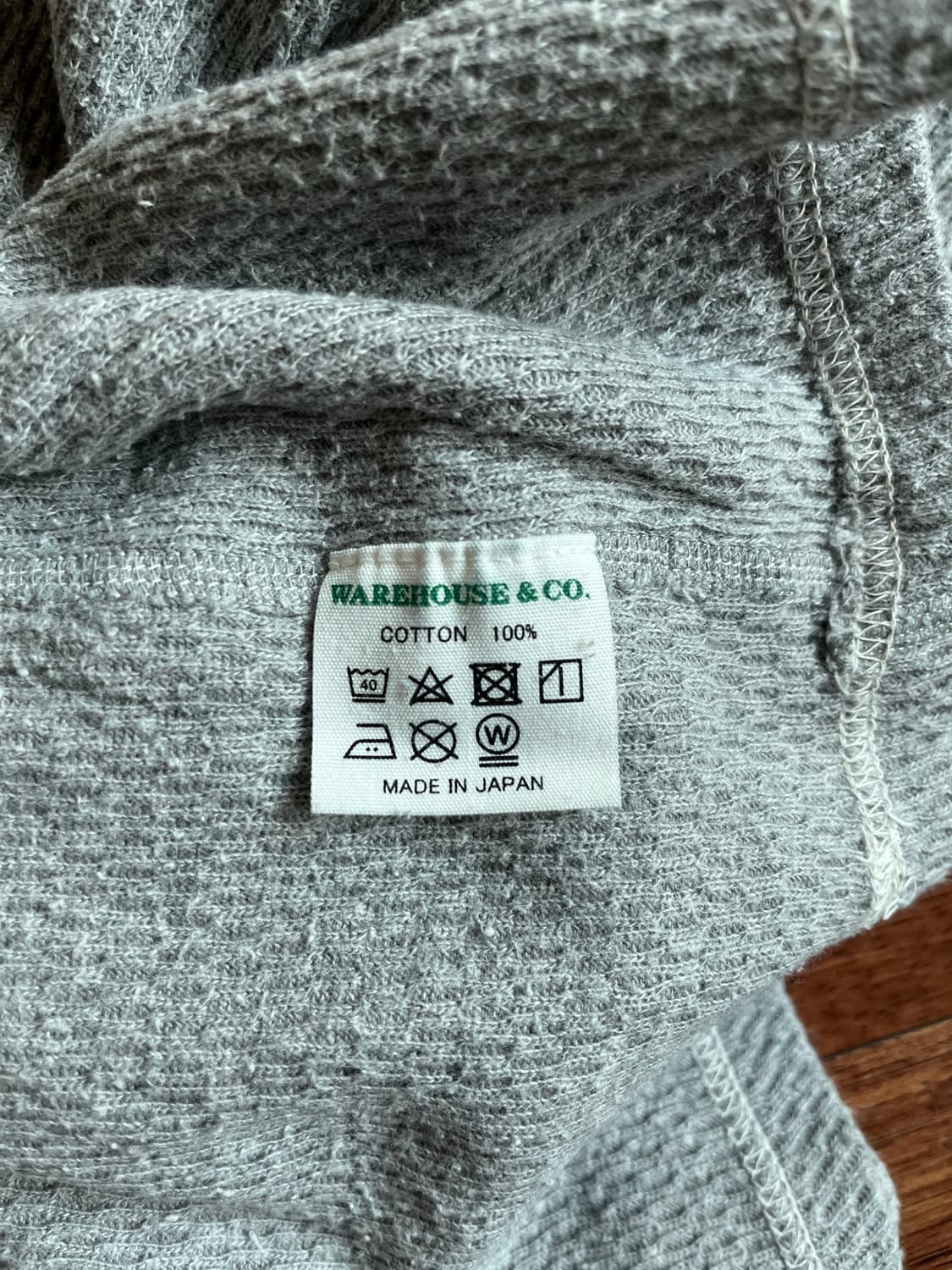 웨어하우스 헨리넥 써멀 와플 긴팔 롱슬리브 Warehouse 상품이미지3