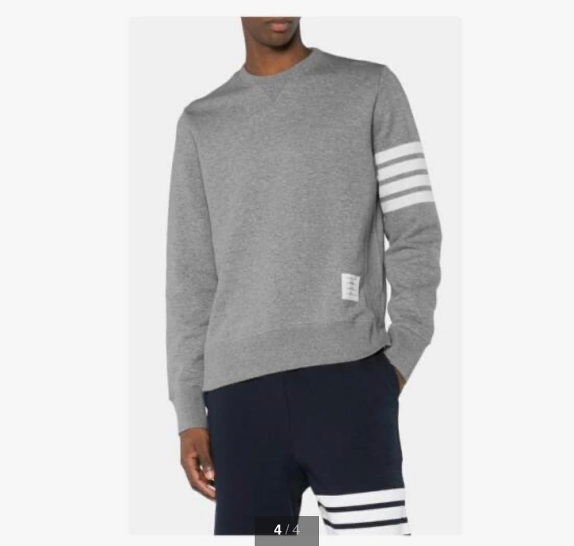 (A+/7) / 톰브라운 사선완장 클래식 그레이 맨투맨 상품이미지10