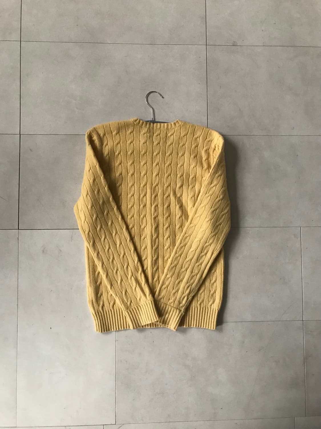 폴로 연노랑 케이블 니트 상품이미지7