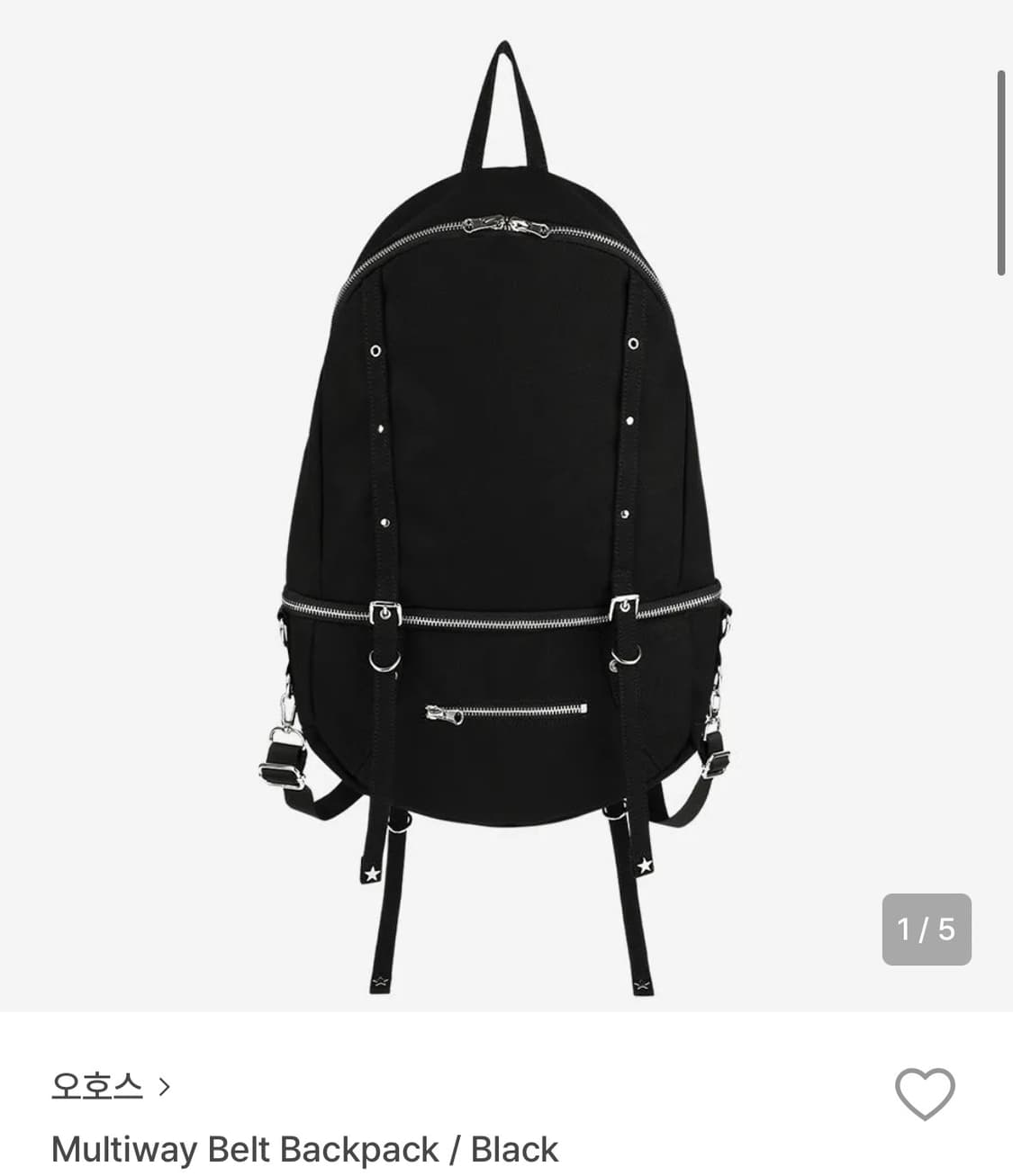 오호스 멀티웨이 벨트 백팩 블랙 ojos 상품이미지1