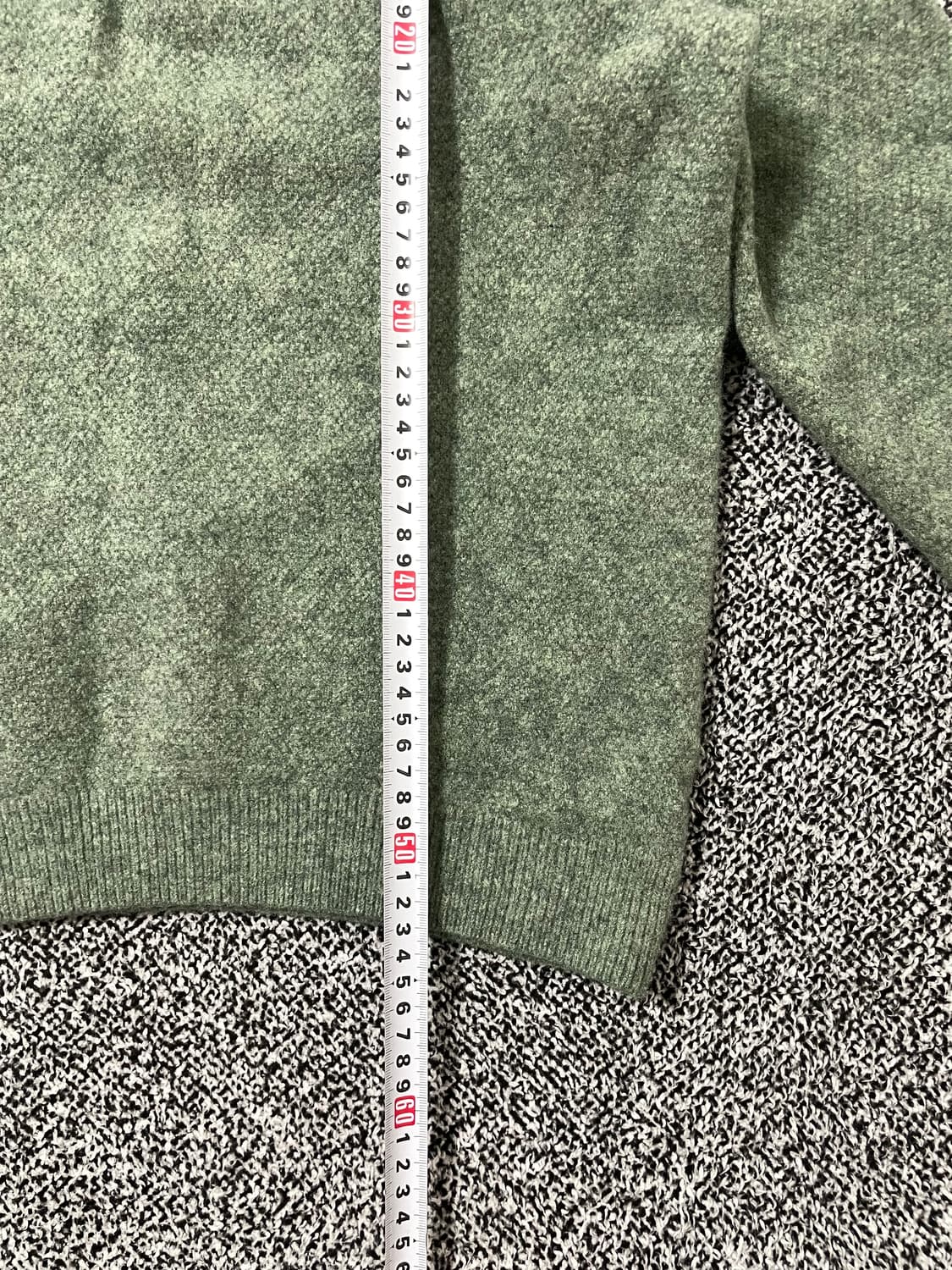 빈티지9. 헨리코튼 버튼넥 울 100% 니트 스웨터 그린 상품이미지5