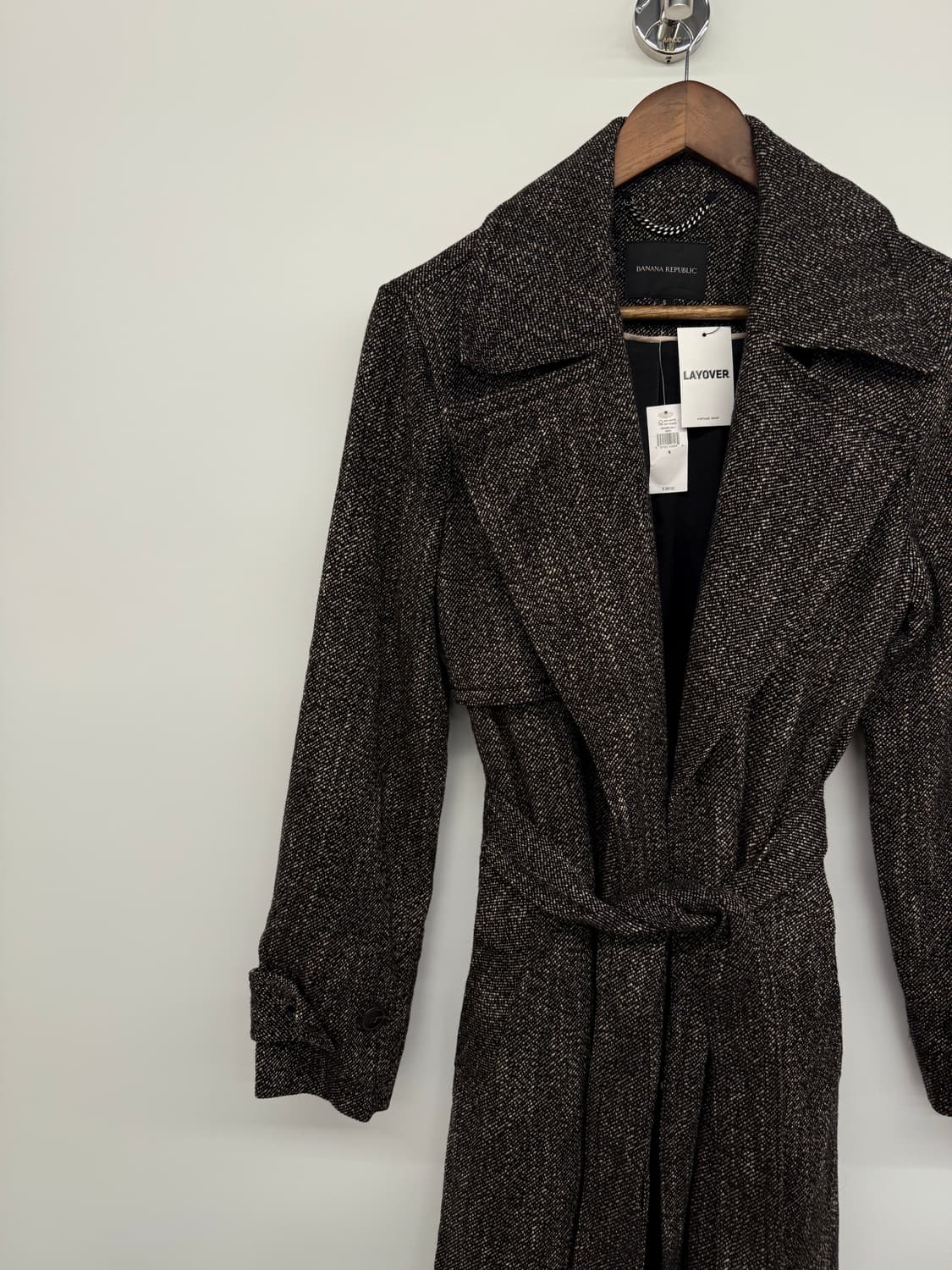 바나나 리퍼블릭 해링본 울코트 상품이미지6