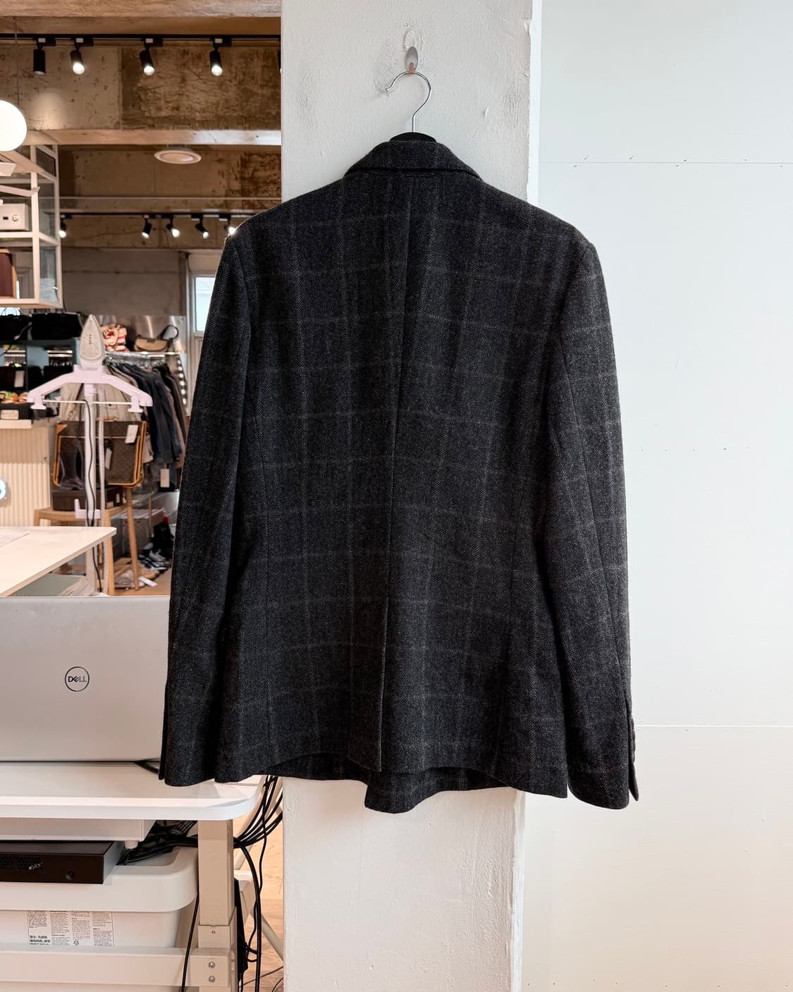 돌체앤가바나 차콜 체크 더블 브레스티드 블레이저 자켓  상품이미지7