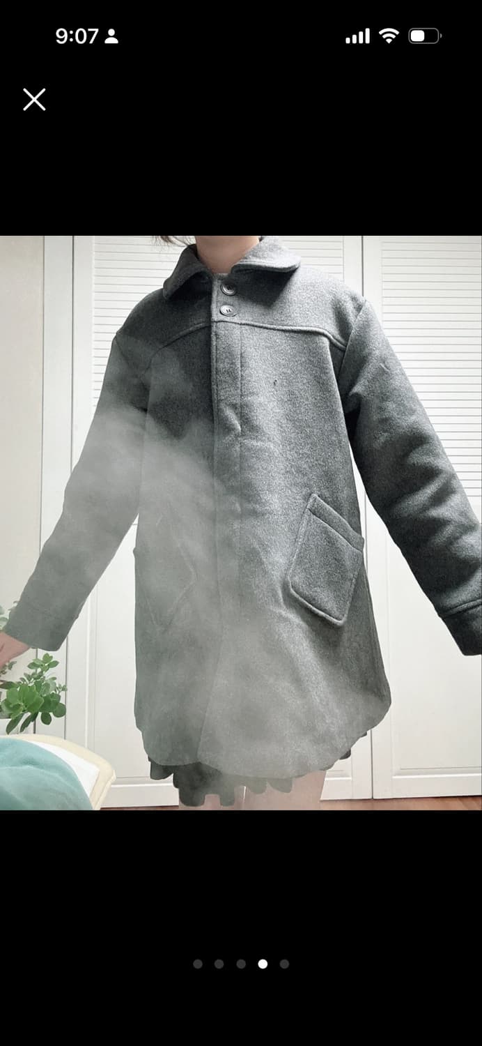 미세키서울 슬레이트 하프 코트 그레이 상품이미지4