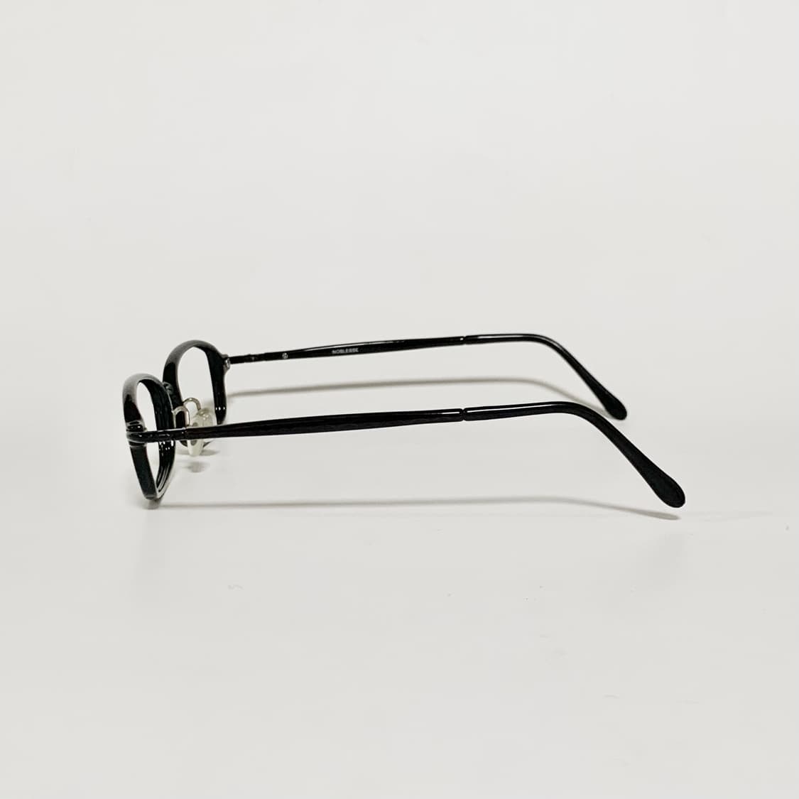 922 데드스탁 빈티지안경 블랙 브라운 스트라이프 오벌 사각 프레임 픽키 상품이미지4