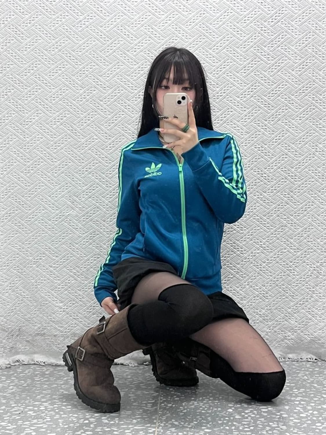 아디다스 Y2K 레트로 슬림핏 민트코어 져지 집업 100 C10713 상품이미지1